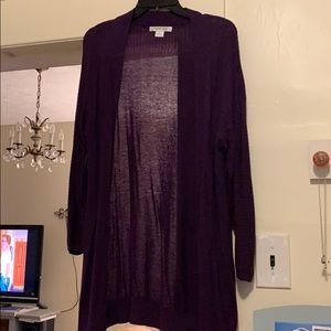 August Silk purple cardigan